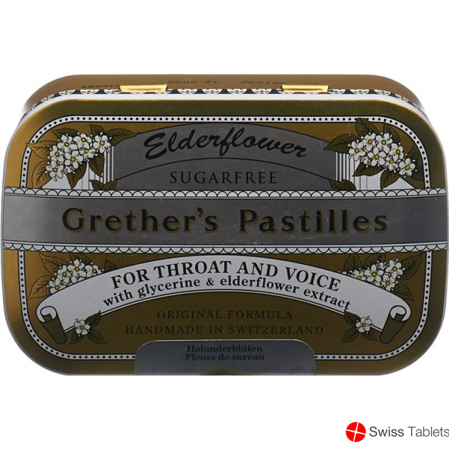 Grether’s Pastilles Elderflower Zuckerfrei Dose 110g buy online