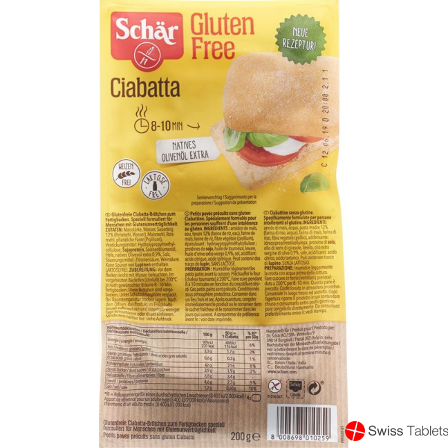 Schär Ciabatta Aufbackbroetchen 4x 50g buy online