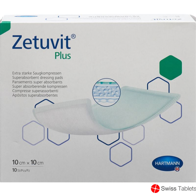 Zetuvit Plus Absorptionsverband 10x10cm 10 Stück buy online