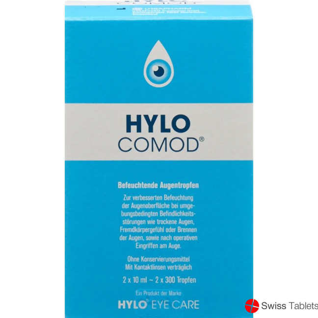 Hylo Comod Augentropfen 2 Flaschen 10ml buy online
