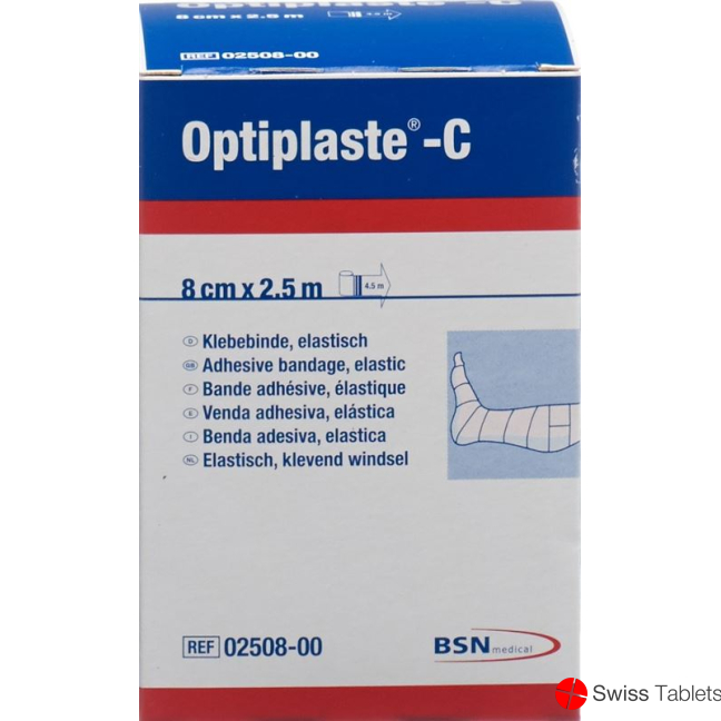 Optiplaste-C Kompressionsbinde 2.5m x 8cm buy online