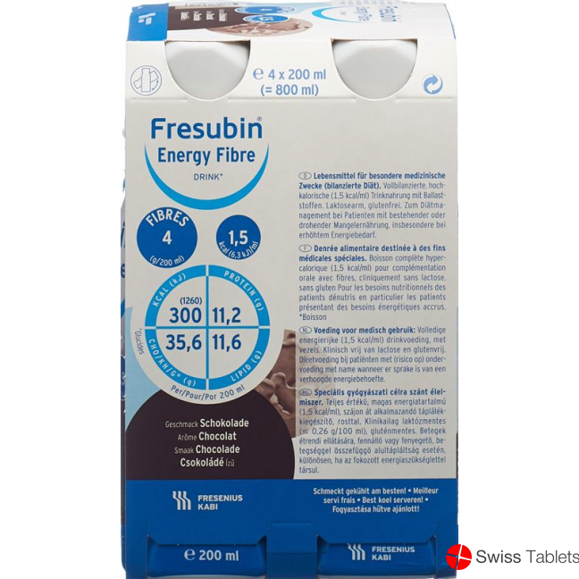 Fresubin Energy Fibre Drink Schokolade 4x 200ml buy online