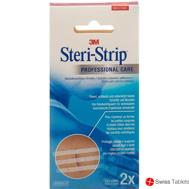 3M Steri Strip 6x75mm Weiss Verstärkt 2x 3 Stück buy online
