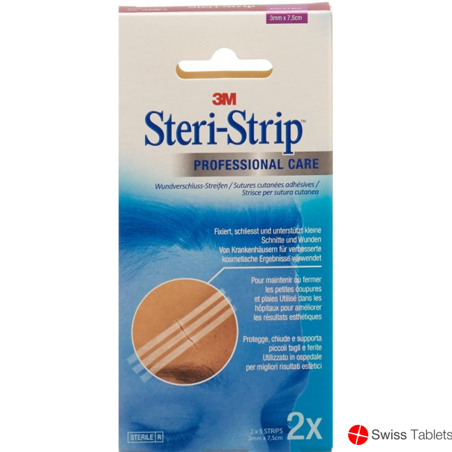 3M Steri Strip 3x75mm Weiss Verstärkt 2x 5 Stück buy online