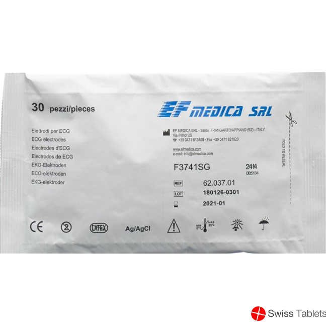 Ekg Elektroden 37x41mm Druckknopf 30 Stück buy online