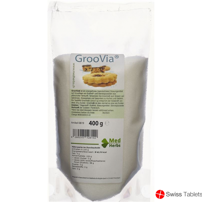 Groovia Stevia Pulver Dose 400g buy online