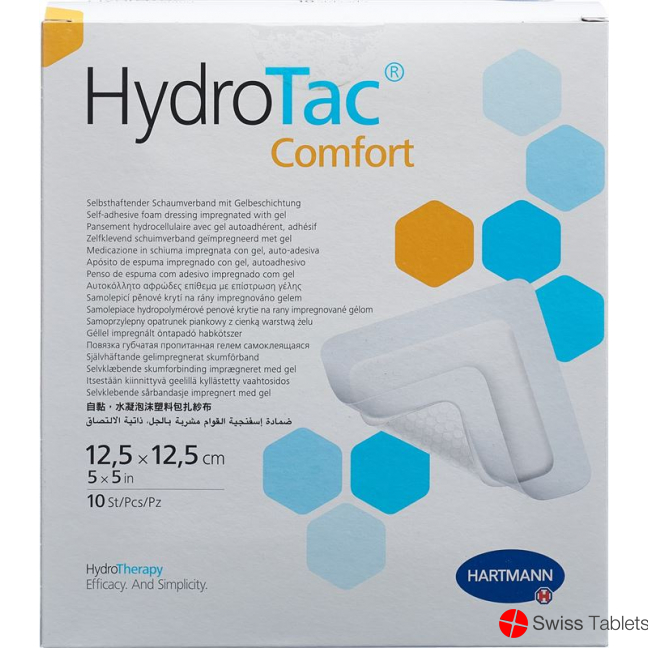 Hydrotac Comfort Wundverband 12.5x12.5cm Steril 10 Stück buy online