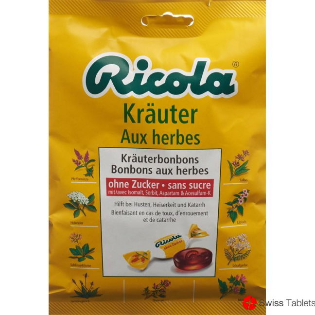 Ricola Kräuter Bonbons ohne Zucker Beutel 125g buy online
