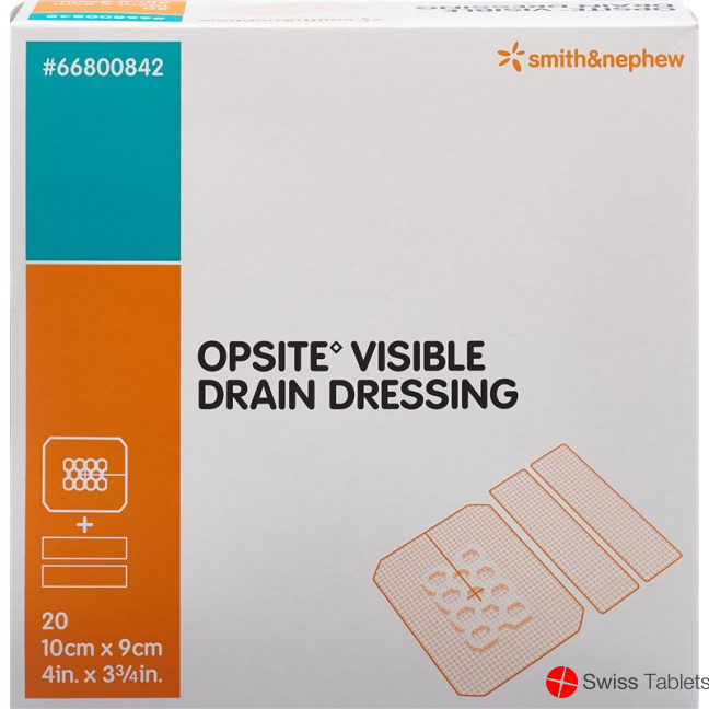 Opsite Visible Drainageverband 9x10cm 20 Stück buy online