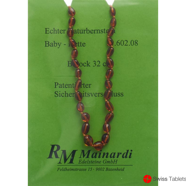 Mainardi Bernstein Babykette Barock 32cm Sicherheitseverschluss buy online