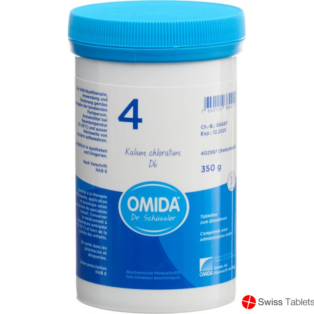 Omida Schüssler No4 Kal Chlor Tabletten D 6 350g buy online