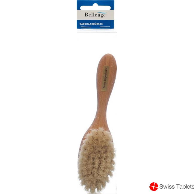 Belleage baby hairbrush wood goat hair buy online
