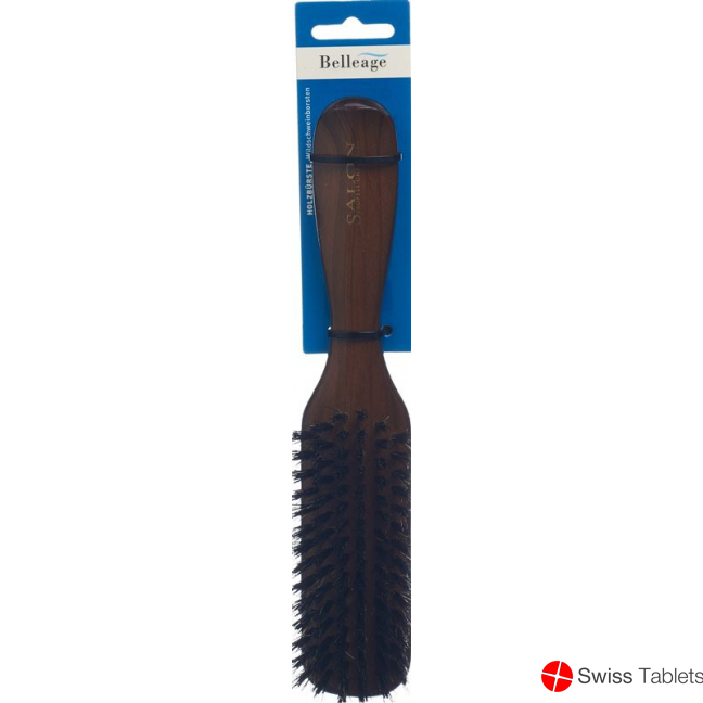 Belleage Wooden Brush Dark Narrow Long buy online