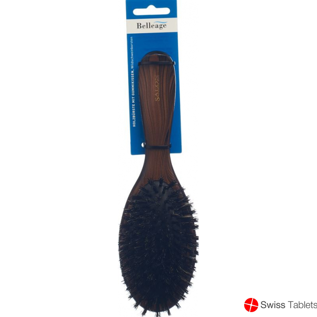 Belleage Wooden Brush Rubber Head Dark Oval buy online