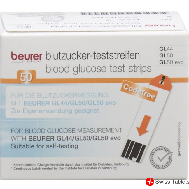 Beurer Teststreifen F Gl44+gl50 Mmol/l 2x 25 Stück buy online