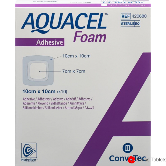 Aquacel Foam 10x10cm Adhesive 10 Stück buy online