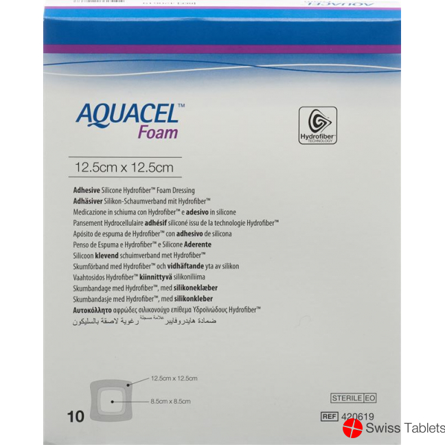 Aquacel Foam 12.5x12.5cm Adhesive 10 Stück buy online