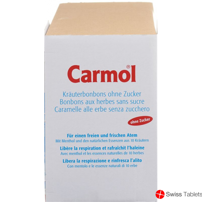 Carmol Kräuterbonbons ohne Zucker 12 Beutel 75g buy online