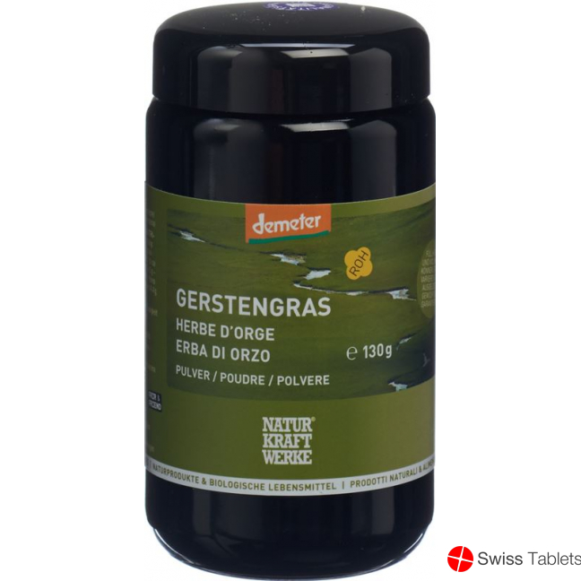 Naturkraftwerke Gerstengras Pulver Demeter 130g buy online