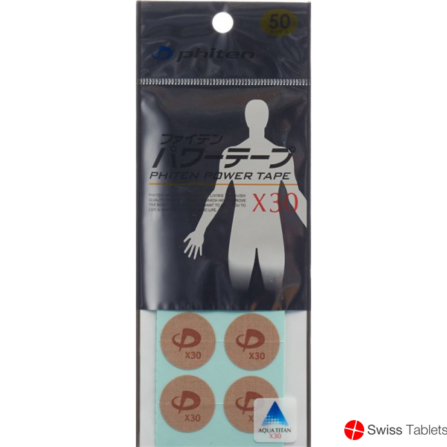 Phiten Aqua Titan Power Tape X30 rund 50 Stück buy online