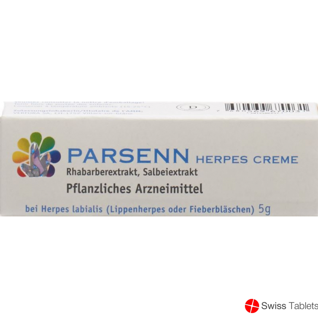 Parsenn Herpes Creme Tube 5g buy online
