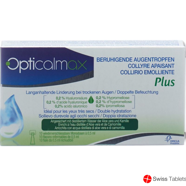 Opticalmax Beruhigende Augentropfen Plus 10x0.5ml buy online