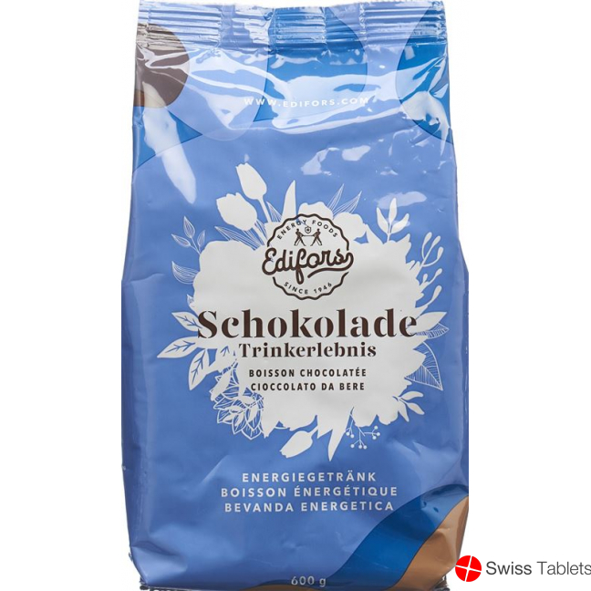 Edifors Trinkschokoladengranulat mit Bierhefepulver Refill 600g buy online