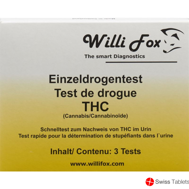 Willi Fox 3 single urine drug test kits
