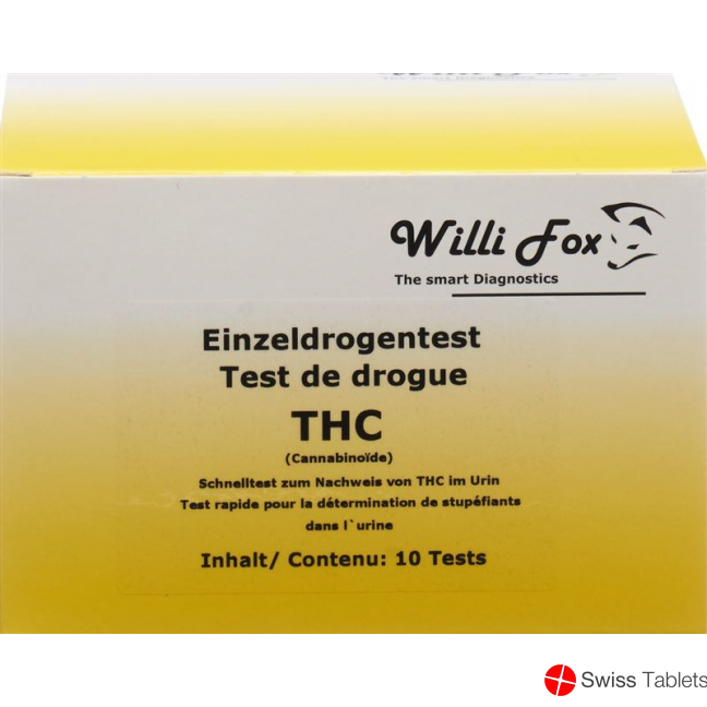 Willi Fox THC drug test individual 10 pieces urine