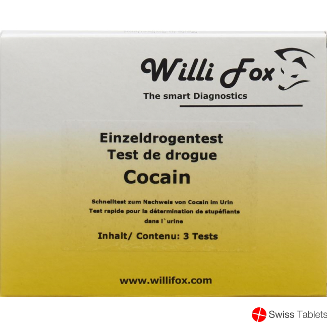 Willi Fox drug test cocaine individual urine 3 pcs