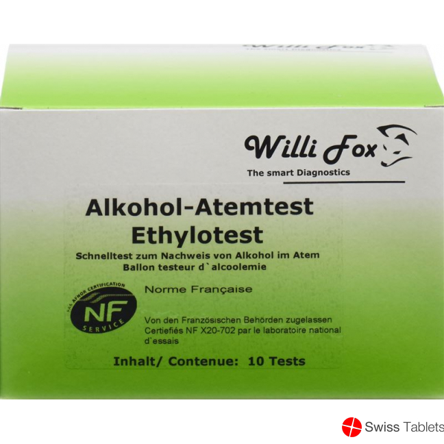 Willi Fox Alkoholtester 10 Stück buy online