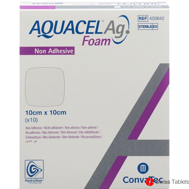 Aquacel Ag Foam 10x10cm Non-Adh 10 Stück buy online