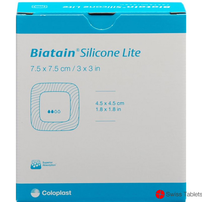Biatain Silicone Lite Schaumverband 7.5x7.5cm 10 Stück buy online