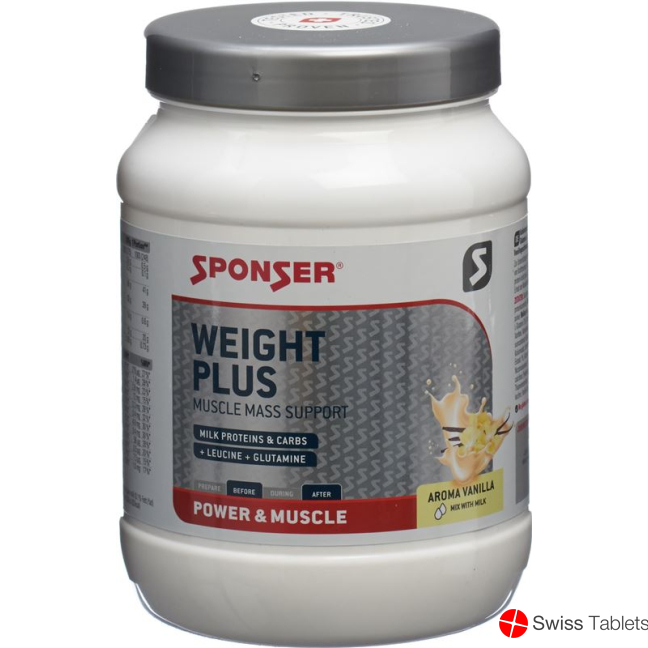 Sponser Weight Plus Plv Vanille Ds 900 g