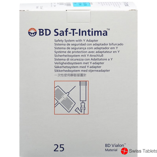 BD Saf-T-Intima 22G 0.9x19mm blue 25 pcs
