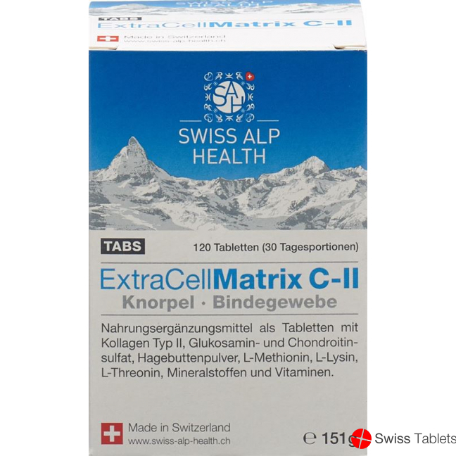 Extra Cell Matrix C-II TABS for joints 120 pcs Extra Cell Matrix C-II TABS for joints 120 pcs