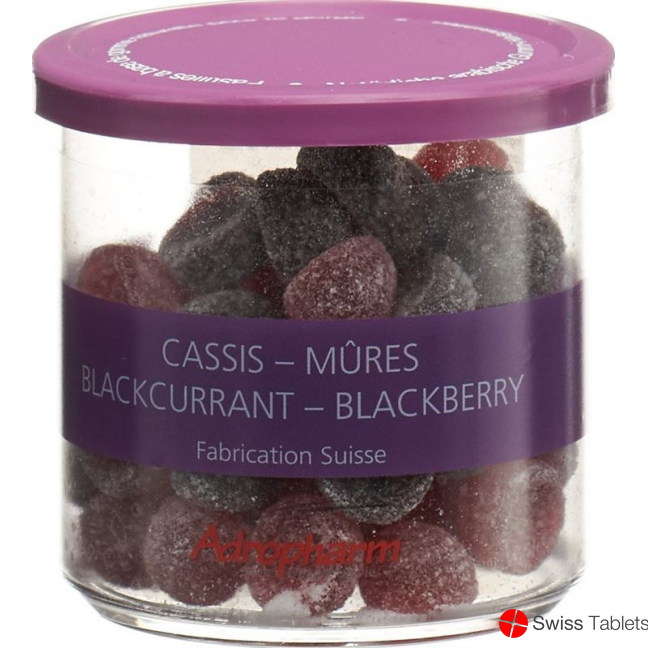 Adropharm cassis and blackberry soothing lozenges 140 g