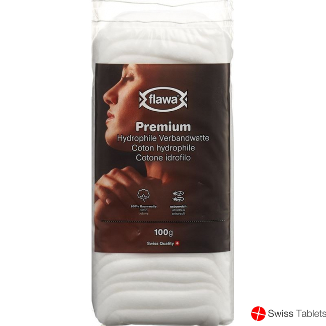 Flawa Premium hydrophilic absorbent cotton 100% cotton 100 g