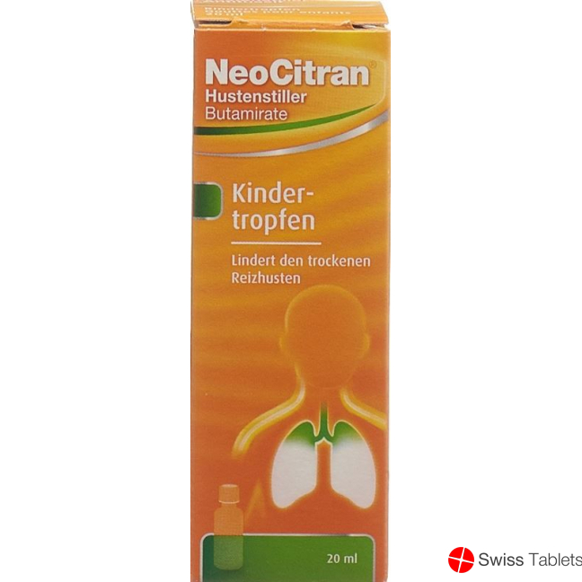 NeoCitran cough suppressant drops 5mg / ml 20ml child Tropffl