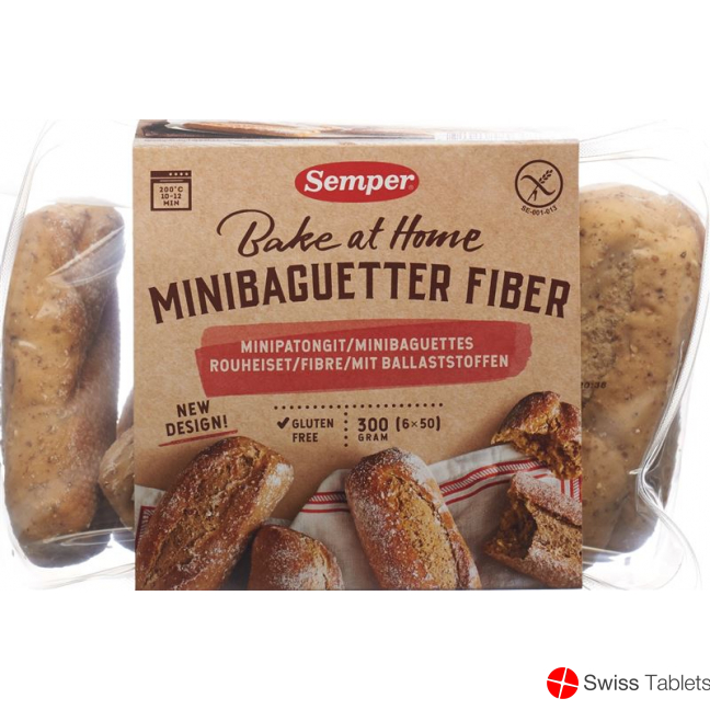 Semper Baguettine Fiber gluten free 6 x 50 g