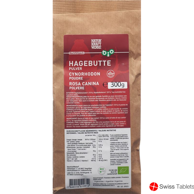 Naturkraftwerke Rose Hip Powder Organic 300 g