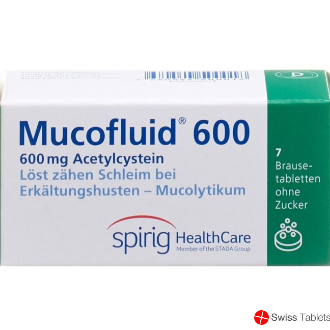 Mucofluid 600 mg 7 effervescent tablets