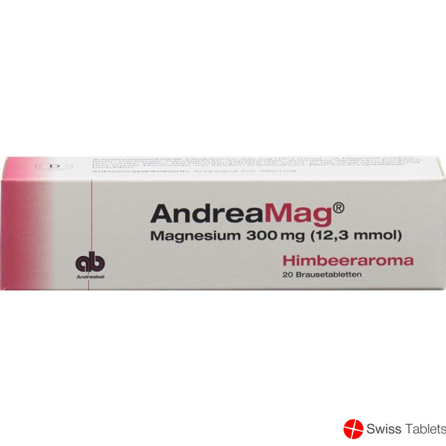 Andreamag Brausetabl 300 mg with raspberry flavor 20 pcs