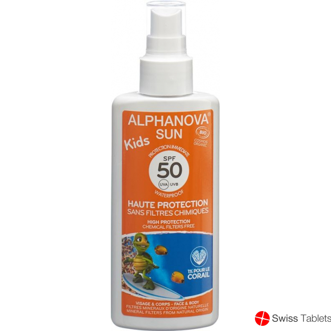 Alpha Nova SUN Spray Kid bio SPF50 without nanoparticles 125 ml