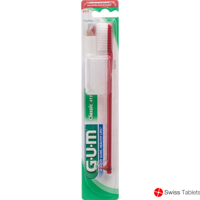 GUM SUNSTAR CLASSIC toothbrush full soft row 4