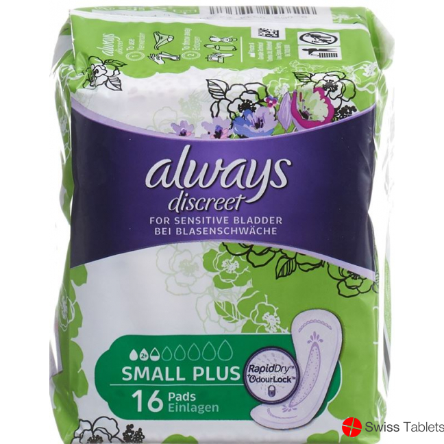 always Discreet incontinence Small Plus 16 pcs