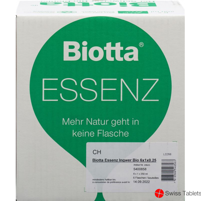 Biotta Bio Essence ginger 6 Fl 2.5 dl