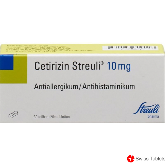 Cetirizine Streuli Filmtabl 10 mg 30 pcs