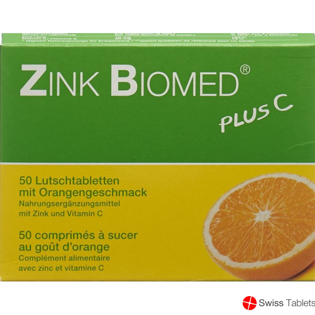 Zinc Biomed plus C Lutschtabl Orange 50 pcs