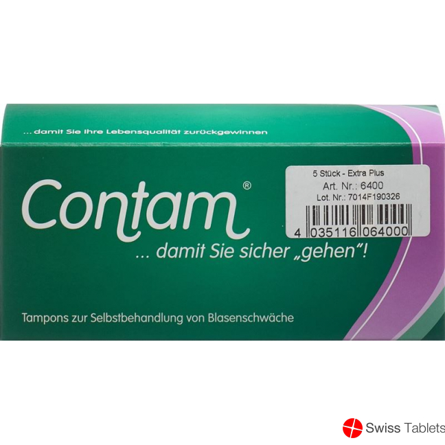 Contam Vaginaltampon 40mm Extra Plus special size 5 pcs
